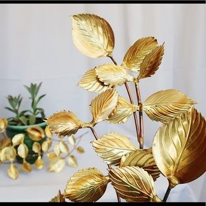 Gold Metal Greenery Wall Decor Elm Leafs